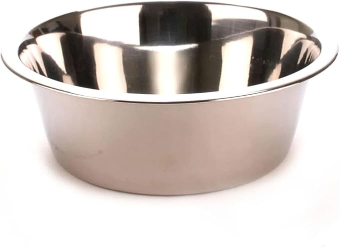 Jeffers Pet Standard Weight Stainless Steel Bowls for Dogs, Cats, Puppies, Kittens, Food & Water, Durable Feeding Dish, Travel, Camping, Indoor Outdoor Use, Dishwasher Safe Pet Accessories -10 Quart