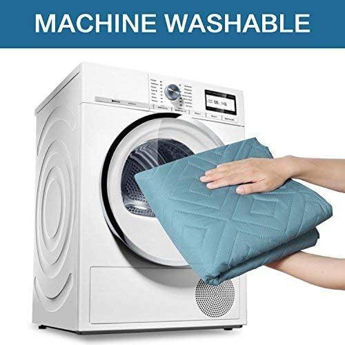 H.VERSAILTEX Reversible Chair Cover Furniture Protector Anti-Slip Couch Cover Water Resistant 2" Elastic Straps Chair Slipcover Pets Fit Sitting Width Up to 21" (Chair:75" x 65", Cameo Blue/Beige)