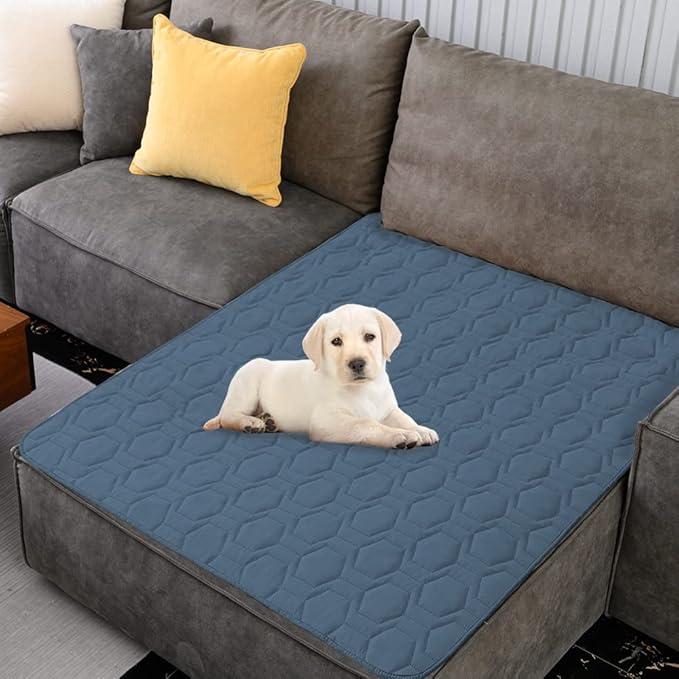 Waterproof and Non-Slip Dog Bed Cover and Pet Blanket Sofa Pet Bed Mat ,car Incontinence Mattress Protectors Furniture Couch Cover for Most Cats Dogs, Pets(30x70- Navy Blue)
