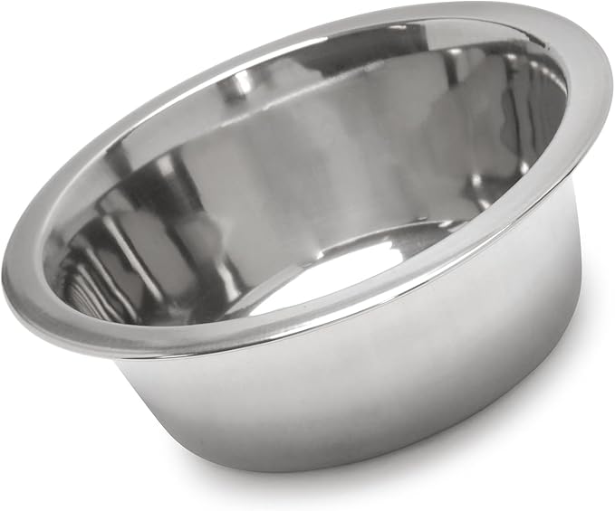 Jeffers Pet Standard Weight Stainless Steel Bowls for Dogs, Cats, Puppies, Kittens, Food & Water, Durable Feeding Dish, Travel, Camping, Indoor Outdoor Use, Dishwasher Safe - 3 Quart 12 Pack