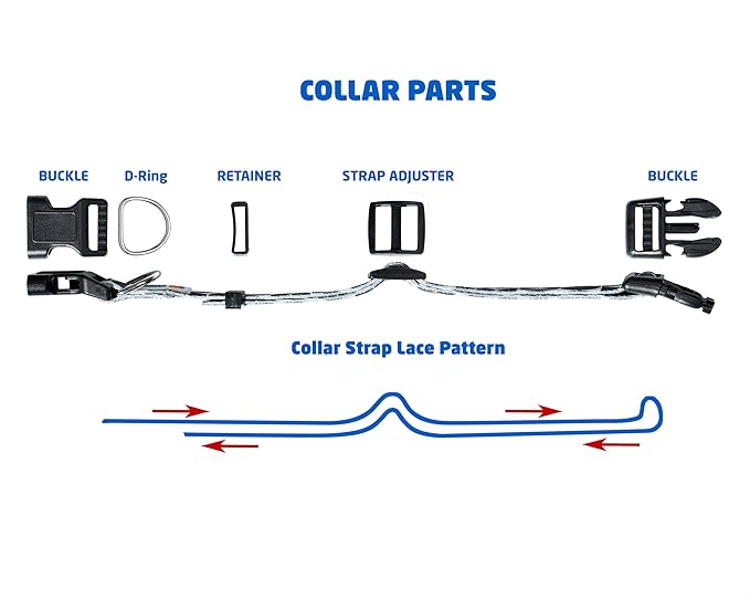 MS-5 Automatic Pet Door Collar, Genuine High Tech Pet Brand Dog Collar for Power Pet Doors - Deluxe Strap (Paw, Large) - DC-PAW-MS5-L