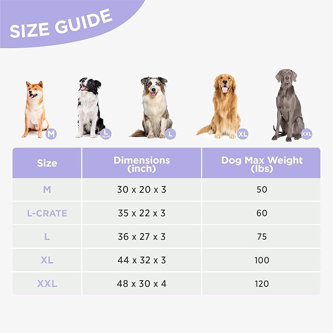 LE SURE Outdoor Waterproof Dog Bed for Medium Sized Dogs, Orthopedic Egg Crate Foam Pet Bed with Oxford Fabric Surface and Removable and Durable Cover, Machine Washable, 30''x20'', Grey