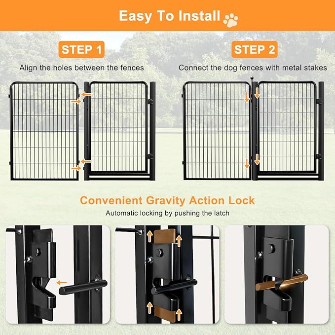 Dog Fence Outdoor Pens Outside,Portable Dog Play Pen 40" H 20 Panels Pet Playpen Exercise Pens for Puppys Small Medium Large Dogs RV Camping Yard Garden Indoor Wide Gate