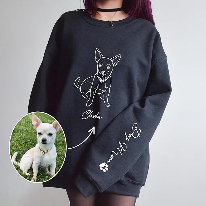 CHIARA CONTI11 Custom Dog Hoodie, Custom Pet Gifts, Custom Dog Shirt, Custom Dog Sweatshirt, Valentine's Day Gift