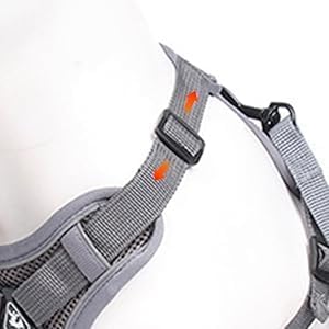 Wanheart cat Chest Harness and Leash, Anti-Escape Adjustable Soft mesh cat Leash and Chest Harness Set for All Types of Cats cat Vests (Grey, 6.6-9.9lb)