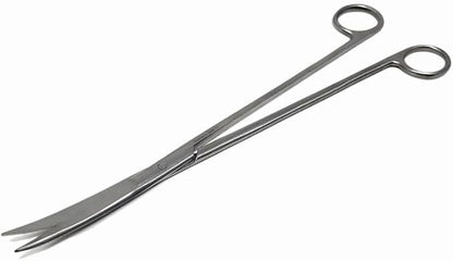 Aquarium Scissors Stainless Steel 12" Extra Long Water Grass Scissors for Aquatic Plants Pruning, Fish Tanks, Terrariums Used in Salt Water Fresh Water Landscape Maintenance Tools (Curved - Silver)