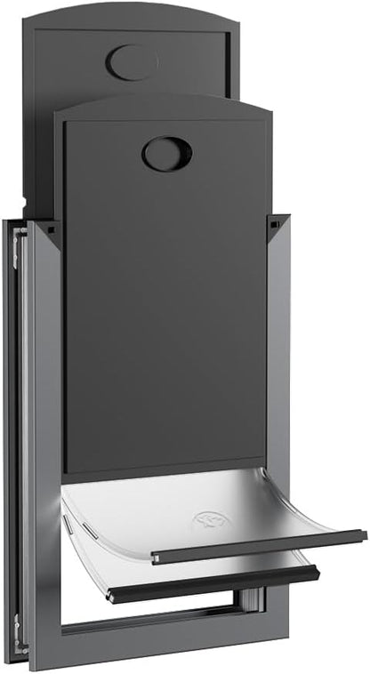 Rescumascer Large Dog Door with Aluminum Frame, Two Sliding Panels, Doggy Door for Large Dogs up to 80 Lbs