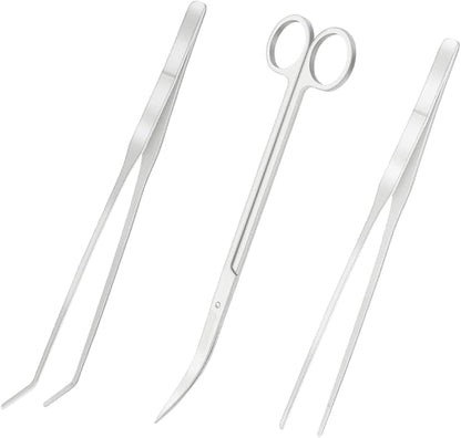 LILYS PET Stainless Steel Aquarium Tank Aquatic Plant Tools Sets (3 in 1)