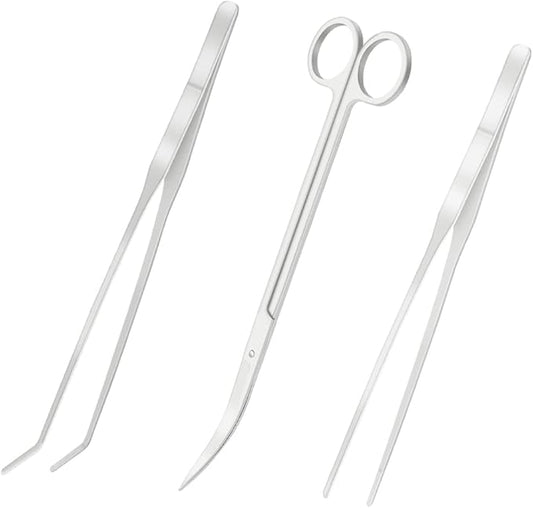 LILYS PET Stainless Steel Aquarium Tank Aquatic Plant Tools Sets (3 in 1)