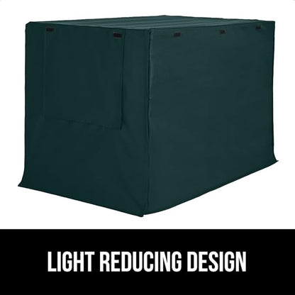 GORILLA GRIP Dog Crate Covers Compatible with Amazon Basics Dog Crates, All Sides Open, Privacy Cover Fits 30" Wire Kennel, Breathable Mesh Windows, Light Reducing Training Cage Topper, Hunter Green