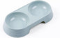 Cat Double Bowl 1PC Practical Dog Food Tray Portable Pet Accessories Candy Color Cat Feeding Bowl(Green)