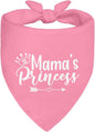 Mama's Princess Pink Dog Bandana, Cute Crown Pet Scarf Accessories for Dogs Girl, Funny Photo Prop Decor for Mother's Day Party, Christmas Birthday Gifts for Puppy Mom Dad Pet Owners