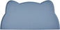 Cat Food Mat, Silicone Pet Feeding Mat for Floor Non-Slip Waterproof Dog Water Bowl Tray Cushion (20" x 12", Stone Blue)