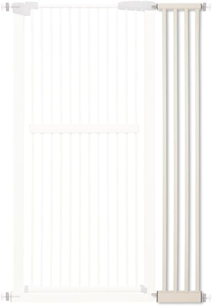 Lumizone Extra Tall Cat Gate Extension Kit 61.02" High Pressure Mounted 8.27" Extra Wide 1.37" Gap No Drilling Tall Pet Gate for Dogs (Cream, 61.02" H x 8.27" W, Extension)