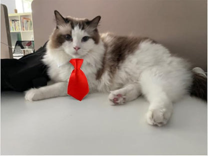 8 Pieces Pets Dog Cat Bowtie Pet Sunglasses Pet Costume Adjustable Formal Necktie Collar for Cats Small Dogs Puppy Grooming Accessories (Black/red + Glasses)
