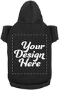 Personalized Dog Hooded Sweatshirt Custom Pet Pullover Hoodie Text/Image Small/Medium/Large Dogs,Puppy,Cat and Kitten (XX-Large, Black)