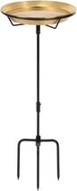 Standing Bird Bath Bird Feeder Bowl with 29.1 inch Iron Stand - Detachable Outdoor Decor for Garden Backyard Patio and Deck - Perfect for Attracting Birds