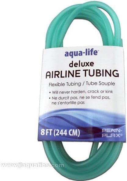 Penn-Plax Deluxe Airline Tubing for Aquariums – Made of Durable Silicone – Safe for Freshwater and Saltwater Fish Tanks – 8 Feet