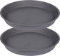 Plant Saucer, 2 Pack Largee Plant Saucer 18 19 inch (19", Cement Gray)
