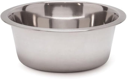 Jeffers Pet Standard Weight Stainless Steel Bowls for Dogs, Cats, Puppies, Kittens, Food & Water, Durable Feeding Dish, Travel, Camping, Indoor Outdoor Use, Dishwasher Safe Pet Accessories -10 Quart