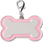 Double-Sided Personalized Dog Tags for Pets - pet ID tag, Laser Engraved Dog tag, Name tag for Dog Collar, Dog Tags for Large Dogs (Pink, Bone-Shaped-Large)