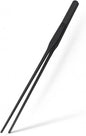 Mandala Crafts 15 Inches Black Stainless Steel Straight Aquarium Tweezers for Aquatic Plants – Long Aquascape Forceps for Fish Tanks, Hospital Tanks, Goldfish Bowls, and Terrariums