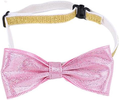Happy Birthday Dog Party Supplies Kit - Dog Party Hat, Bandana, Bowtie & Happy Birthday Banner Decorations for Small Dogs, Puppy Birthday Outfit Accessories & Pet Birthday Party Decor (Pink)