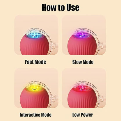 2025 New Electric Dog Ball Toy,360° Smart Automatic Interactive Rolling Dog Ball, Smart Pet Toy Ball,Interactive Toys,Gift for Kids（Yellow