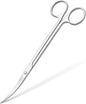 Mandala Crafts 10 Inches Silver Stainless Steel Curved Aquarium Scissors for Trimming Aquatic Plants – Bent Aquascape Scissors for Fish Tanks, Hospital Tanks, Goldfish Bowls, and Terrariums