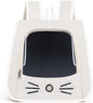 Pet Backpack Carrier, Traveler Breathable Transparent Carrier for Cats or Dogs, Large Space and Foldable Pet Carrier for Travel, Hiking, Shopping, and Vet, Cute, Suitable for Kids (White)