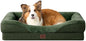 EHEYCIGA Orthopedic Dog Bed for Large Sized Dog, 41x27x7.5 Inch Large Memory Foam Dog Couch Bed with Sides, Waterproof Liner & Washable Removable Cover, Bolster Pet Sofa, Dark Green
