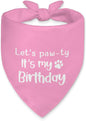 Let's Pawty It's My Birthday Dog Bandana, Happy Birthday Girl Dog Bandana, Pet Scarf Accessories for Dog's Party Dogs Lovers Gifts, Party Pet Photo Prop Accessories for Dogs Lovers