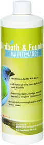 Sanco Bird Bath & Fountain Maintenance, Fast-Acting Enzyme-Based Formula Will Extend The Life of Your Water Feature, Aid in Maintaining a Balanced Ecosystem, 16 oz