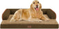Large Dog Bed Orthopedic Washable: Extra Brown XL XLarge Big Dog Bed with Washable Bolster & Memory Foam Couch Sofa - Waterproof with Removable Cover