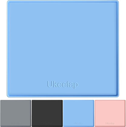 Extra Thick Silicone Mat Waterproof with Raised Edge 22" x 19", Under Sink Mat for Kitchen & Bathroom, Kitchen Cabinet Liner, Multi-Purpose for Storage & Protection, Blue