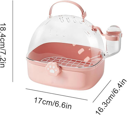 Bird Travel Carrier | Portable Hamster Cage with Water Bottle | Pet Bird Carrying Supplies Spacious Design for Sparrow Macaws Conures Chinchillas Budgies Cockatiels Parakeet Hedgehog