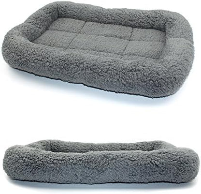 Enjoying Cat Mat Bed 16" x 22" Pet Bed with Pillow Around for Dogs Cats Curled Sleeping Beds for Carrier/Crate Small to Medium Dog Cushion, Anti Skid Bottom, Medium