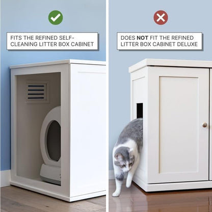 Refined Self Cleaning Litter Box Cabinet-Litter Catch Smoke