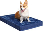 KSIIA Orthopedic Dog Crate Bed Waterproof Dog beds for Medium Dogs Deluxe Plush Washable Pet Mat with Egg Crate Foam & Removable Cover, 29 x 18 Inch, Blue
