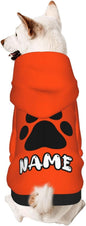 Custom Dog Hoodie Soft Add Your Own Personalized Photo Text Name Logo Dog Clothes for Puppy Sweatshirt Hooded for Small Medium Large Dogs Girl/Boy Cats OrangeRed