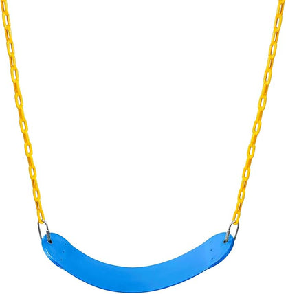 Sunnyglade 6 PCS Swings Seats Heavy Duty with 66" Chain, Playground Swing Set Accessories Replacement with Snap Hooks, Support 250lb (6, Blue)