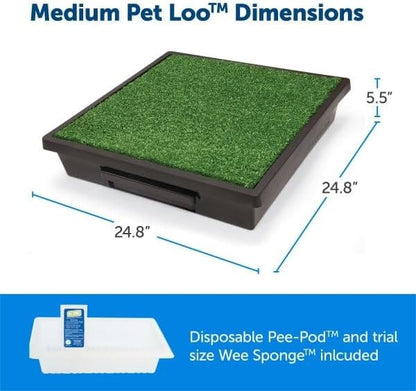 PetSafe Pet Loo Portable Dog Potty - Pet Toilet Alternative for Puppy Pads - Small - Perfect for House Training - Easy-to-Clean Grass Mat