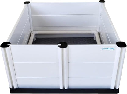 Whelping Box for Dogs & Puppies – Premium 36" Modular Design with Easy-Open Door, Pig Rails, Oxford Floor Liner & Washable Pee Pad – Indoor/Outdoor, Easy-Clean & Durable