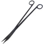 A2Z-Aquascaping Maintenance Tools Accessories,Anti-Rust Stainless Steel Tweezers Scissors Spatula for Aquarium Tank Clean, Fish Tank, Bonsai, Algae Scrapers (12" Scissors - Curved - Black)