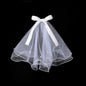 Gigicloud Dog Bride Costume Pet Wedding Veil with Clip Handmade Dog Hair Bow Veil Headwear Accessories Pet Wedding Outfit Dress for Birthday Valentine's Day Party Decoration
