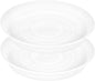 2 Pack of 12 inch Plant Saucer, 1.7" Depth Tray, Large Deep Garden Plastic Flower Planter Plant Trays for Indoors Outdoor Bath Bath (12", Clear)