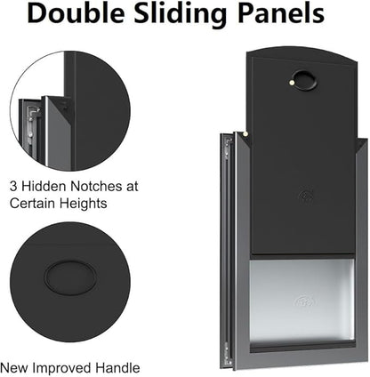 Rescumascer Medium Dog Door for Door, Doggie Door with Aluminum Frame, Dog Door for Medium Dogs and Large Cat up to 30lbs