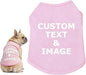 Custom Dog Shirt,Personalized Pet Apparel with Name Text Photo Image,Lightweight Breathable Puppy Kitten Cotton Vest for Small Medium Large Dogs Cats,Puppy Gift (Pink, 8X-Large)