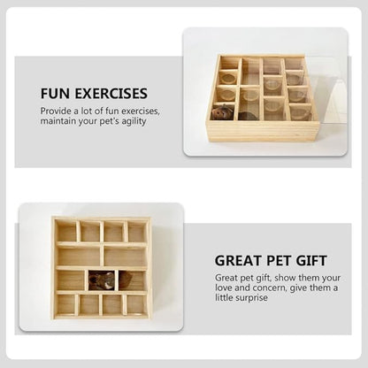 balacoo Hamster Toy Hamster Accessory Multi-Grid Mouse Maze Household Mouse Maze Chinchilla Maze Multi-Grid Maze Toy Pet Accessory Household Hamster Maze Hamster Maze Toy Wooden Mouse Maze