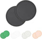 Waggo Habit Silicone Dog Placemat – Set of 2 Modern Heavyweight Silicone Dog Food Mats, Dishwasher Safe, Non-Slip, Solid Color – Black (Medium, 7")